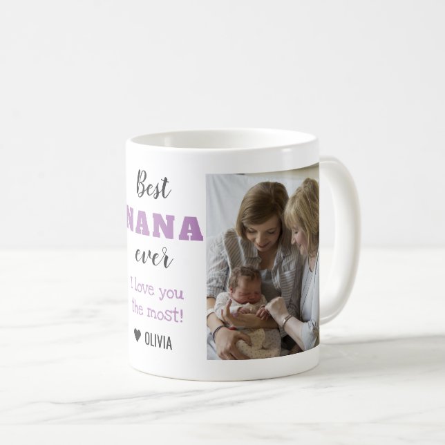 Taza De Café Mejor Nana Te Ama Más 2 Foto (Anverso derecho)