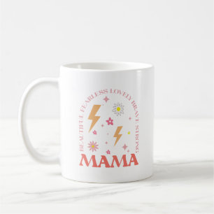 Taza De Café Mejor Naranja de Mamá moderna y rosa