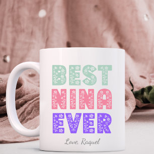 Taza De Café Mejor Nina Ever Floral