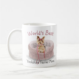 Taza De Café Mejor nombre de color de agua de Yorkshire Terrier
