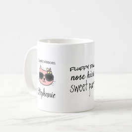 Taza De Café Mejor Nombre Personalizado De Mamá Gato