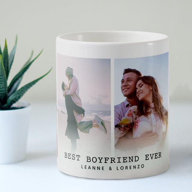 Taza De Café Mejor Novio | Collage de fotos moderno 4 (Subido por el creador)