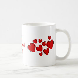 Taza De Café ¡Mejor Novio! Red Sketchy Hearts Mug