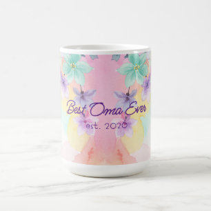 Taza De Café Mejor Oma Día de la Madre Floral Brillante