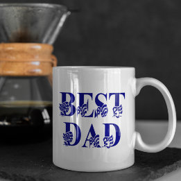 Taza De Café Mejor Pabellón Americano Azul Texto