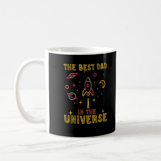 Taza De Café Mejor Padre Astronauta Infantil Universo de Papá (Izquierda)