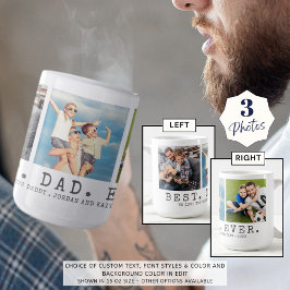 Taza De Café MEJOR PADRE DE LA ACTUALIDAD 3 Fotos Personalizada