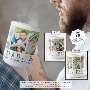 Taza De Café MEJOR PADRE DE LA ACTUALIDAD 5 Fotos Personalizada