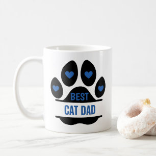 Taza De Café Mejor Padre Gato Huella de Pata