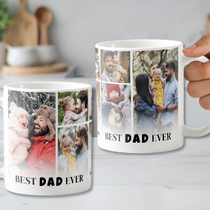 Taza De Café Mejor Papá 8 Collage de Fotos Padre