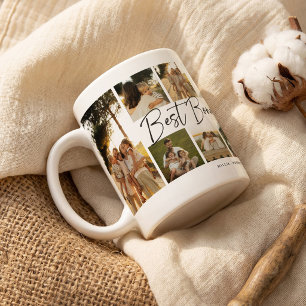 Taza De Café Mejor Papá Adicional Regalo Collage de 10 Fotos