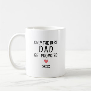 Taza De Café Mejor Papá Ascendido – Año Personalizado