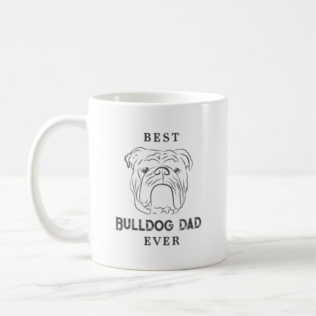 Taza De Café Mejor Papá Bulldog (Izquierda)