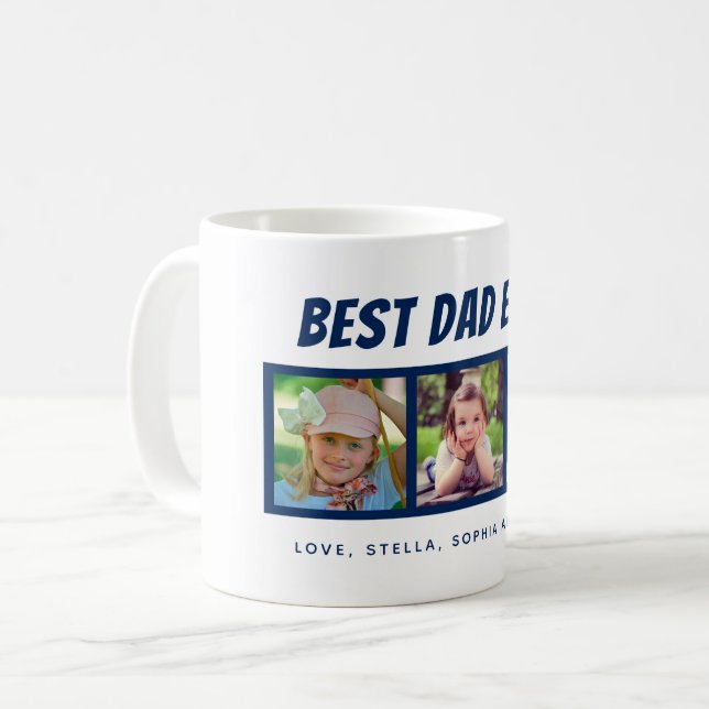 Taza De Café Mejor Papá Cada 3 Fotos (Anverso izquierdo)