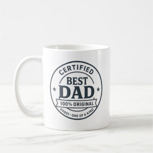 Taza De Café Mejor papá certificado #0001 - 100% original del p