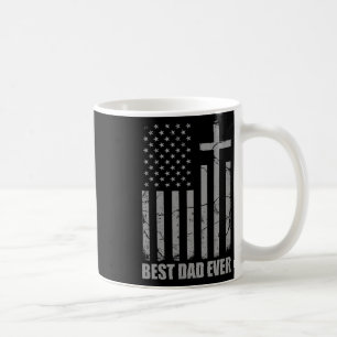 Taza De Café Mejor papá cristiano patriótico de Estados Unidos