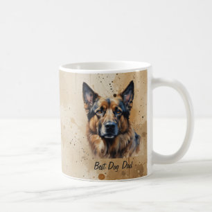 Taza De Café Mejor papá de perro mascota perro pastor alemán