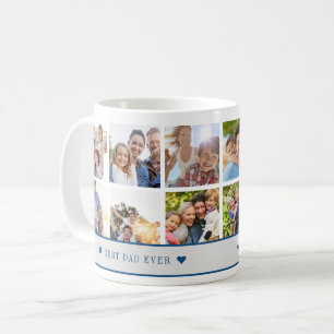 Taza De Café Mejor Papá del Mundo 12 collage de fotos crea el t
