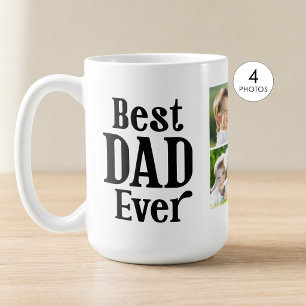 Taza De Café Mejor Papá del Mundo 4 Foto Personalizado