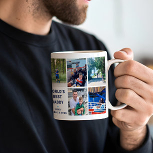 Taza De Café Mejor Papá del Mundo 8 Colage de Fotos