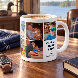 Taza De Café Mejor Papá del Mundo 8 Fotocolage