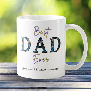 Taza De Café Mejor Papá del Mundo Año de Fundación Día del Padr