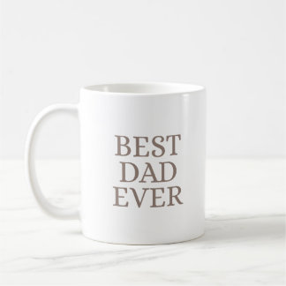 Taza De Café Mejor Papá del Mundo Arte Minimalista Beige