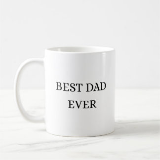 Taza De Café Mejor Papá del Mundo Arte Minimalista Beige