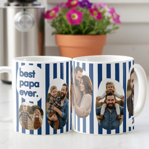 Taza De Café Mejor Papá del Mundo Colage de Fotos de Raya Moder