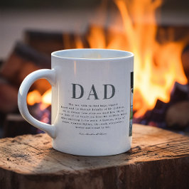 Taza De Café Mejor Papá del Mundo | Collage de Tres Fotos 