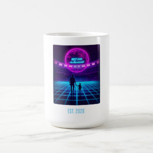 Taza De Café Mejor Papá Del Mundo Cyberpunk Fútbol Retro