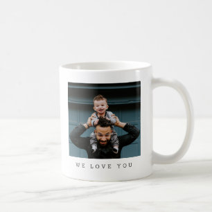 Taza De Café Mejor Papá del Mundo Dos Fotos Recuerdo Personaliz