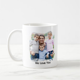 Taza De Café Mejor Papá del Mundo Dos Fotos Recuerdo Personaliz