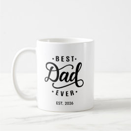 Taza De Café Mejor Papá del Mundo Fecha de Establecimiento 
