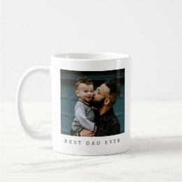 Taza De Café Mejor Papá del Mundo Foto Completa Personalizada