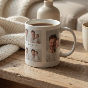 Taza De Café Mejor Papá del Mundo Foto Día del Padre Personal