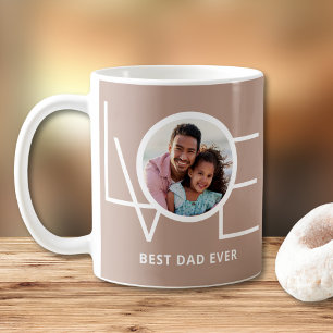 Taza De Café Mejor Papá del Mundo Foto Moderna Día del Padre 
