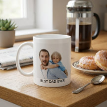Mejor Papá del Mundo Foto Personalizada Completa