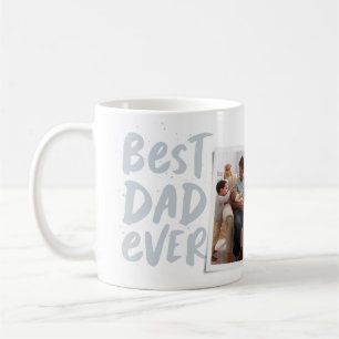 Taza De Café Mejor papá del mundo moderno foto azul Día del Pad
