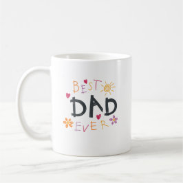 Taza De Café Mejor papá del mundo monograma nombre