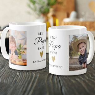 Taza De Café Mejor Papá del Mundo Nietos 2 Recuerdo de Foto