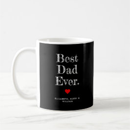 Taza De Café Mejor Papá del Mundo Nombres Personalizados