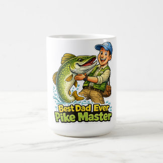 Taza De Café Mejor Papá del Mundo Pike Master divertido dibujo