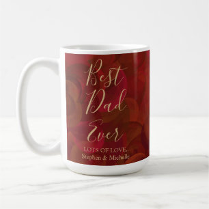 Taza De Café Mejor Papá del Mundo Rojo Oxidado Marrón Día del P