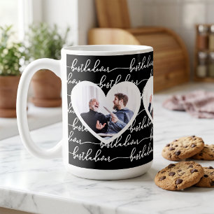 Taza De Café Mejor Papá del Mundo Script Blanco Negro 3 Foto