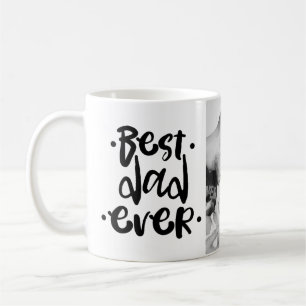Taza De Café Mejor Papá del Mundo Script Negro Genial Foto Día