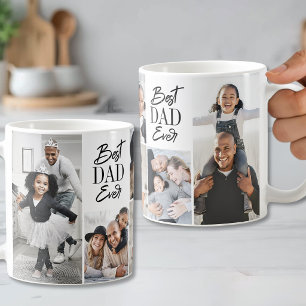 Taza De Café Mejor Papá del Mundo Simple Collage de 6 Fotos