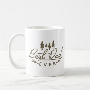 Taza De Café Mejor Papá del Mundo Tipografía Marrón Estilo Vint