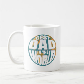 Taza De Café Mejor Papá en la Viñeta Simple del Día del Padre d
