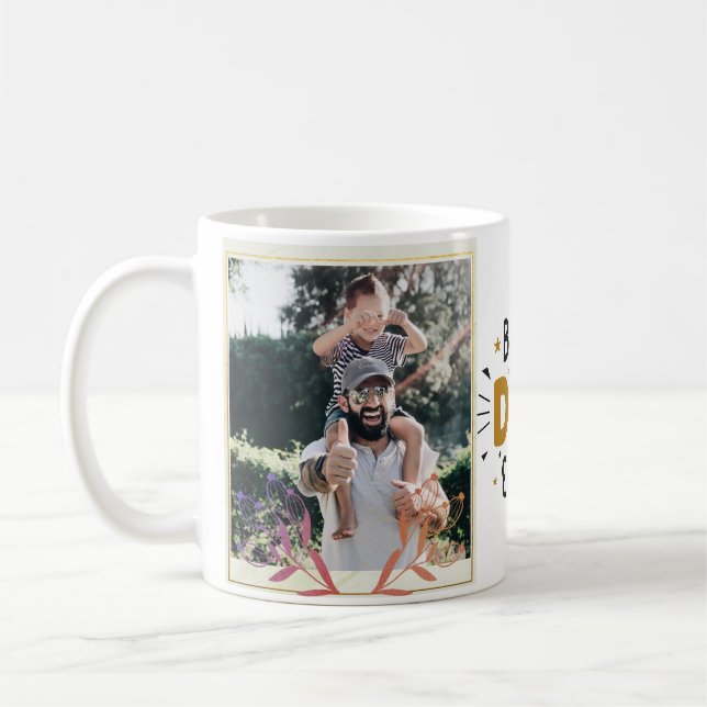 Taza De Café Mejor Papá, Foto Completa Personalizada (Izquierda)